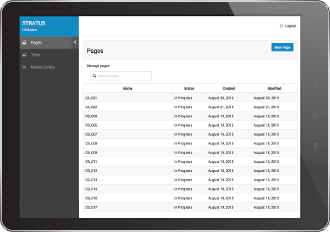LifeLearn Stratus on tablet