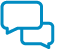 Icon of two message bubbles.