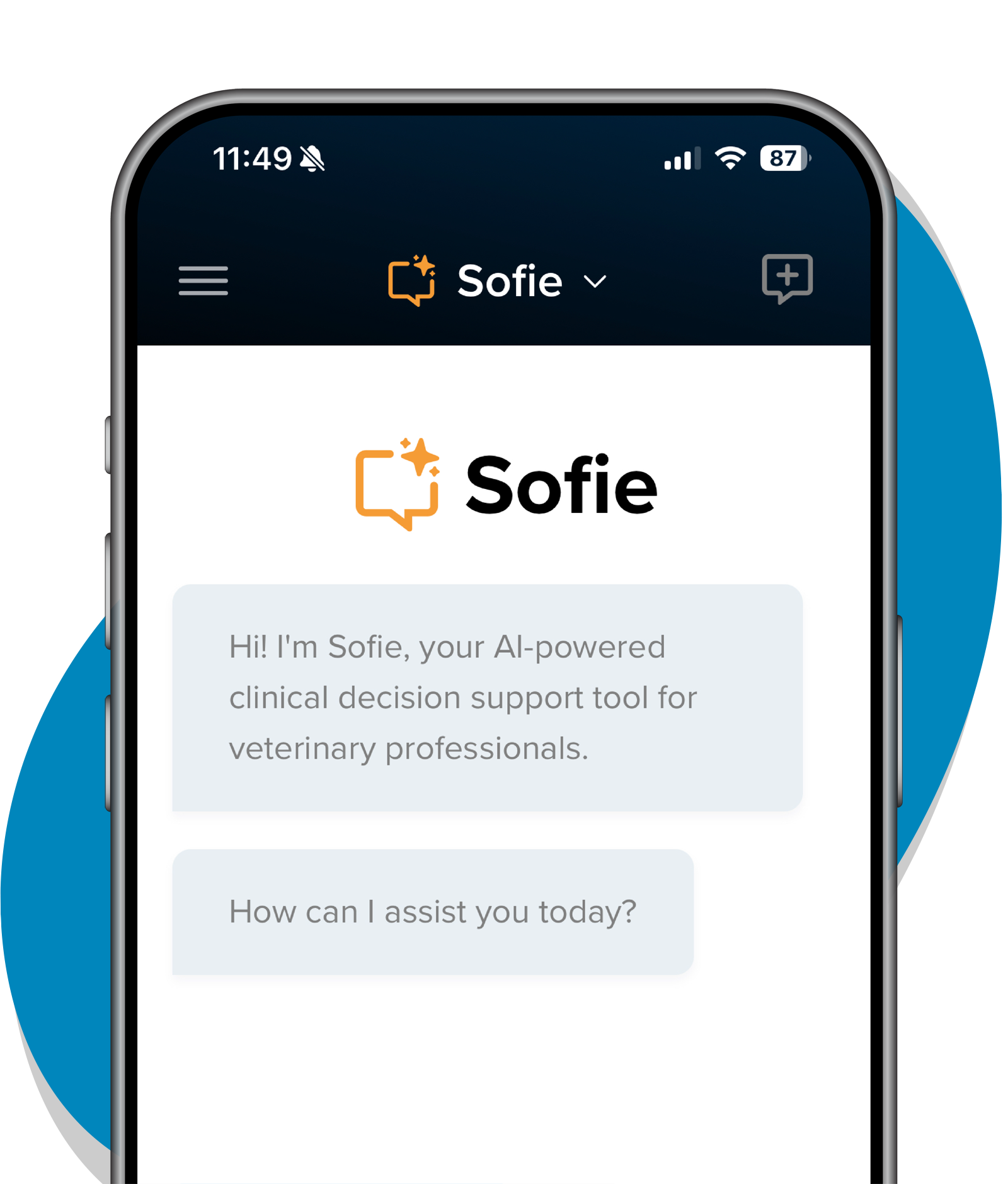 Image of the Sofie mobile app.