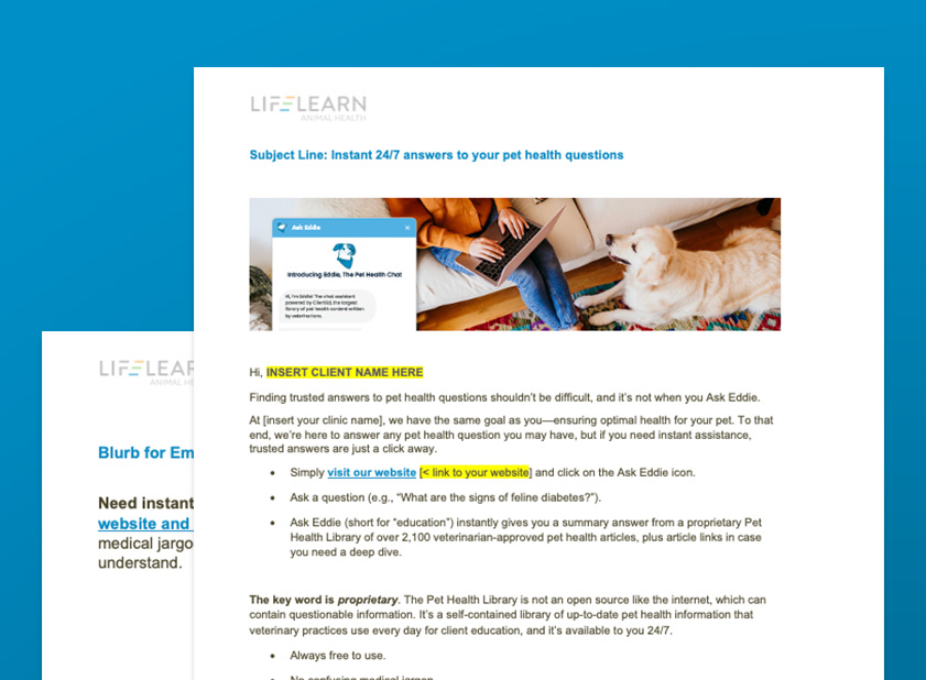 Preview of the Ask Eddie email templates.
